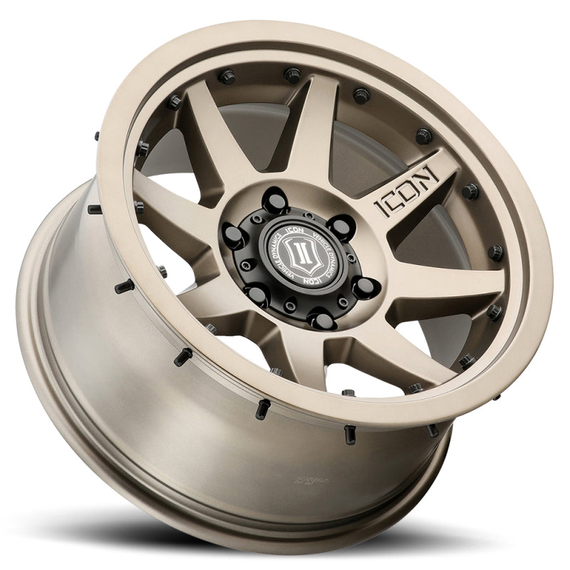 ICON Rebound Pro 17x8.5 6x5.5 0mm Offset 4.75in BS 106.1mm Bore Bronze Wheel ICON Wheels - Cast AXOPROS