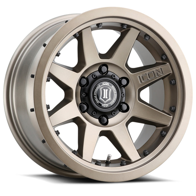 ICON Rebound Pro 17x8.5 6x5.5 0mm Offset 4.75in BS 106.1mm Bore Bronze Wheel ICON Wheels - Cast AXOPROS