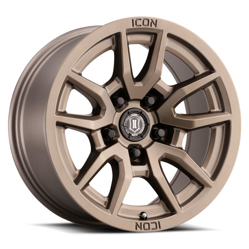 ICON Vector 5 17x8.5 5x150 25mm Offset 5.75in BS 110.1mm Bore Bronze Wheel ICON Wheels - Cast AXOPROS