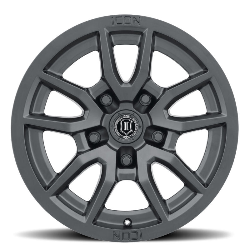 ICON Vector 5 17x8.5 5x150 25mm Offset 5.75in BS 110.1mm Bore Satin Black Wheel ICON Wheels - Cast AXOPROS