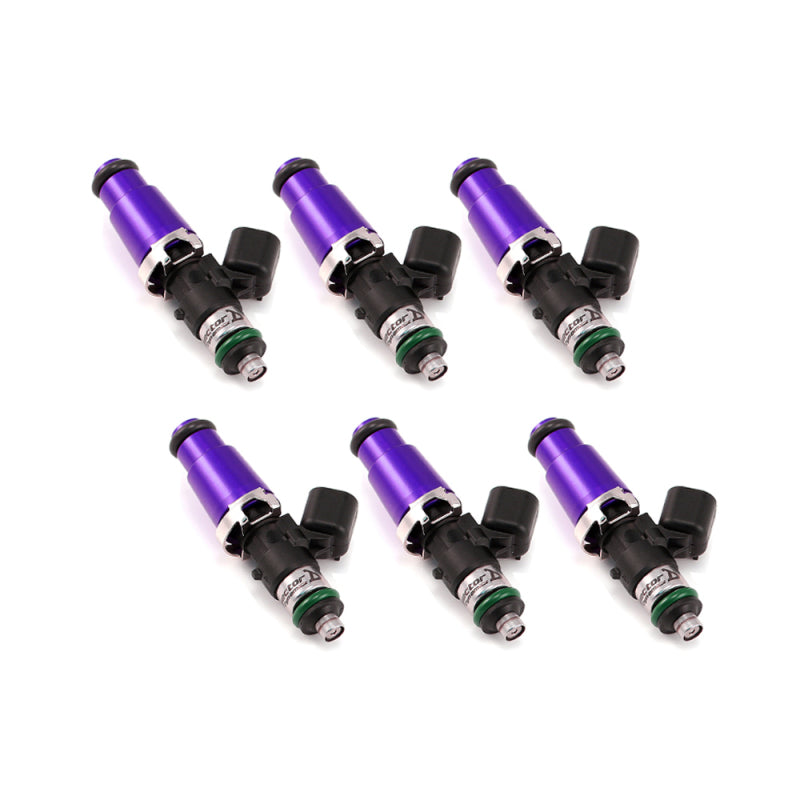 Injector Dynamics 1340cc Injectors - 60mm Length - 14mm Purple Top - 14mm Lower O-Ring (Set of 6) Injector Dynamics Fuel Injector Sets - 6Cyl AXOPROS