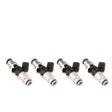 Injector Dynamics ID1300X Injectors- 14mm Top Adapter (Grey) - 14mm (Silver) Lower O-Ring - Set Of 4 Injector Dynamics Fuel Injector Sets - 4Cyl  AXOPROS