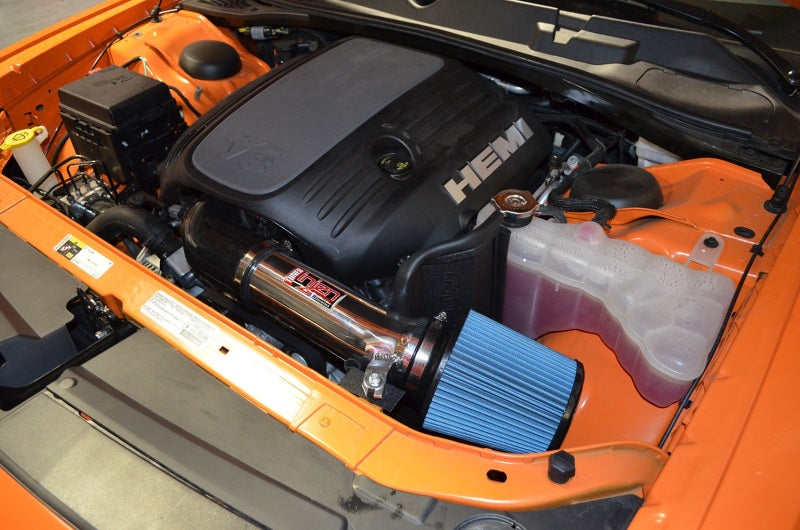 Injen 11-19 Dodge Challenger Hemi 5.7L V8 Wrinkle Black Power-Flow Air Intake System w/Heat Shield Injen Cold Air Intakes AXOPROS
