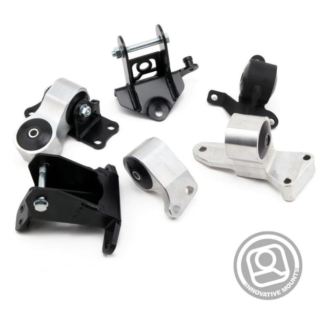 Innovative 06-11 Honda Civic Si K-Series Silver Billet Aluminum Mounts 75A Bushings (Not K24 Trans) Innovative Mounts Differential Mounts  AXOPROS