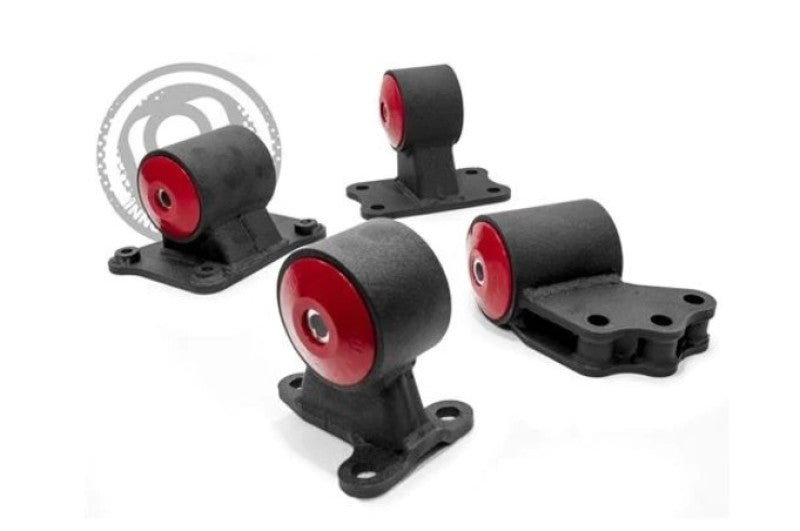 Innovative 91-99 Mitsubishi 3000GT / GTO 6G72 Black Steel Mounts 75A Bushings Innovative Mounts Engine Mounts AXOPROS