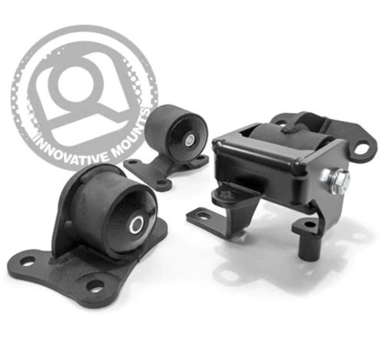 Innovative 97-01 Honda Prelude H/F Series Black Replacement Steel Mounts 75A Bushings Innovative Mounts Engine Mounts AXOPROS