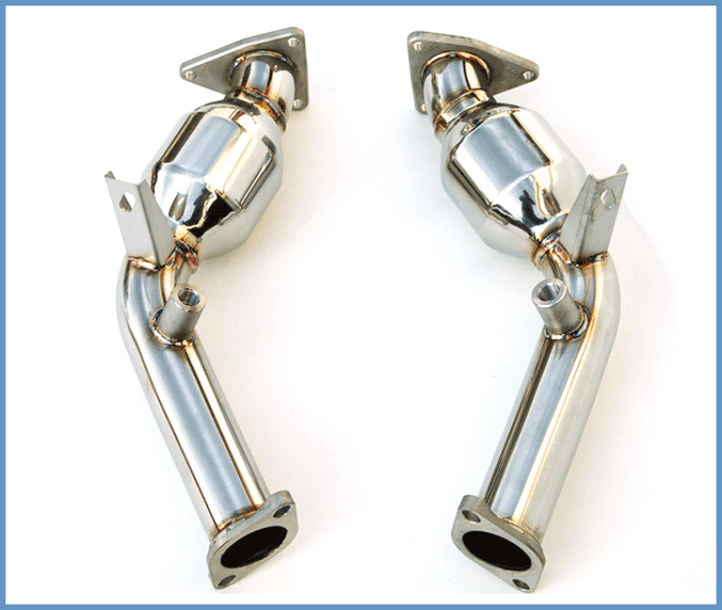Invidia 09+ Nissan 370Z / Infiniti G37 60mm High Flow Cat w/ Bracket Invidia Connecting Pipes AXOPROS