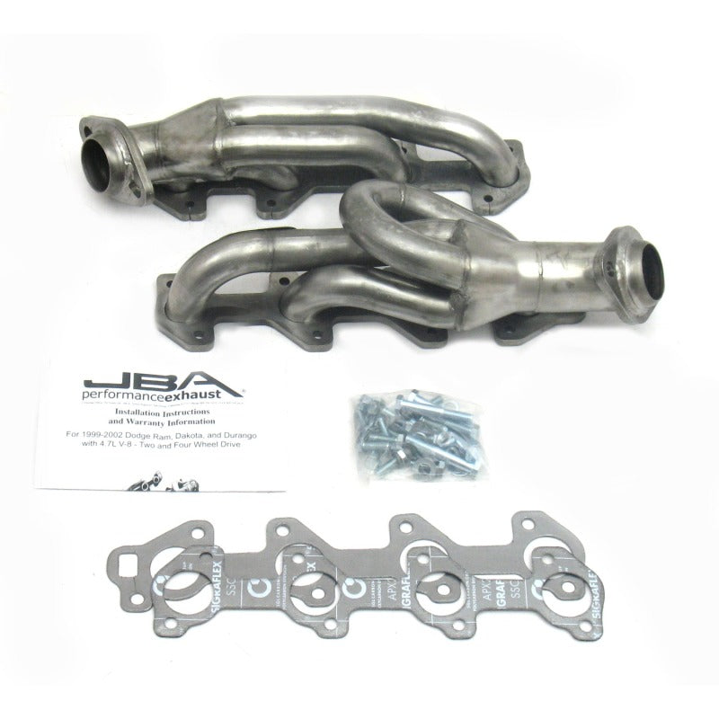 JBA 04-07 Dodge Dakota 4.7L PowerTech 1-1/2in Primary Raw 409SS Cat4Ward Header JBA Headers & Manifolds AXOPROS