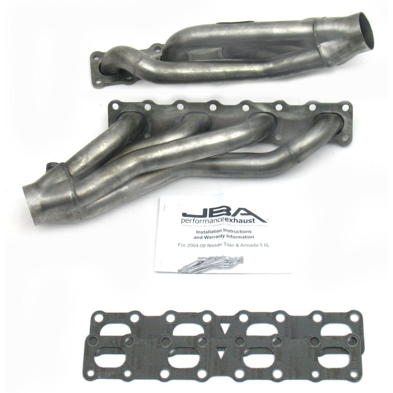 JBA 04-15 Nissan 5.6L VK56DE Oval Port 1-5/8in Primary Raw 409SS Cat4Ward Header JBA Headers & Manifolds AXOPROS