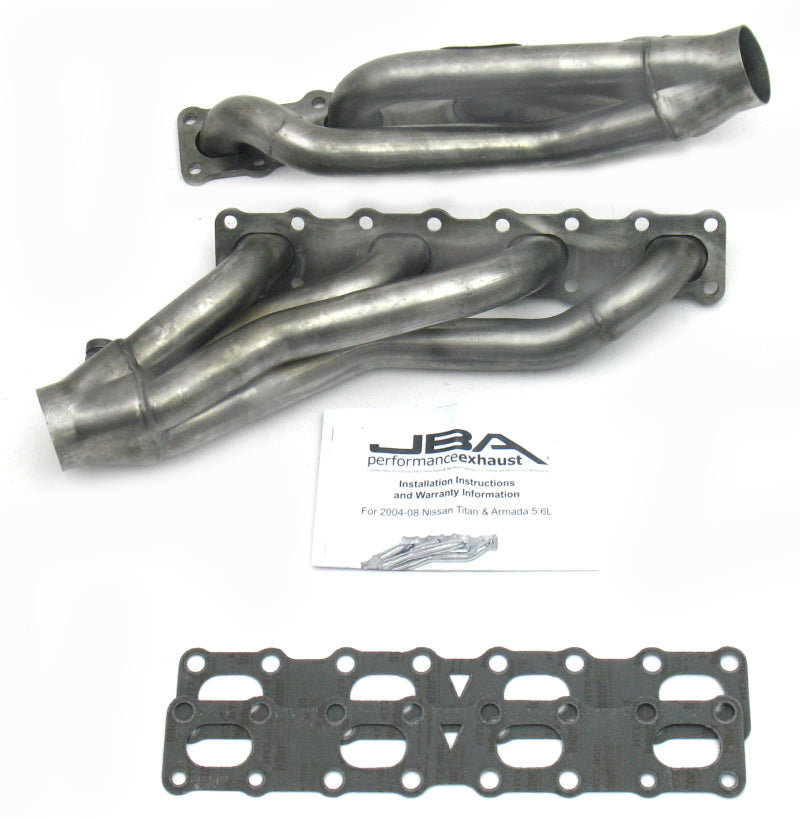 JBA 04-15 Nissan 5.6L VK56DE Oval Port 1-5/8in Primary Raw 409SS Cat4Ward Header JBA Headers & Manifolds AXOPROS