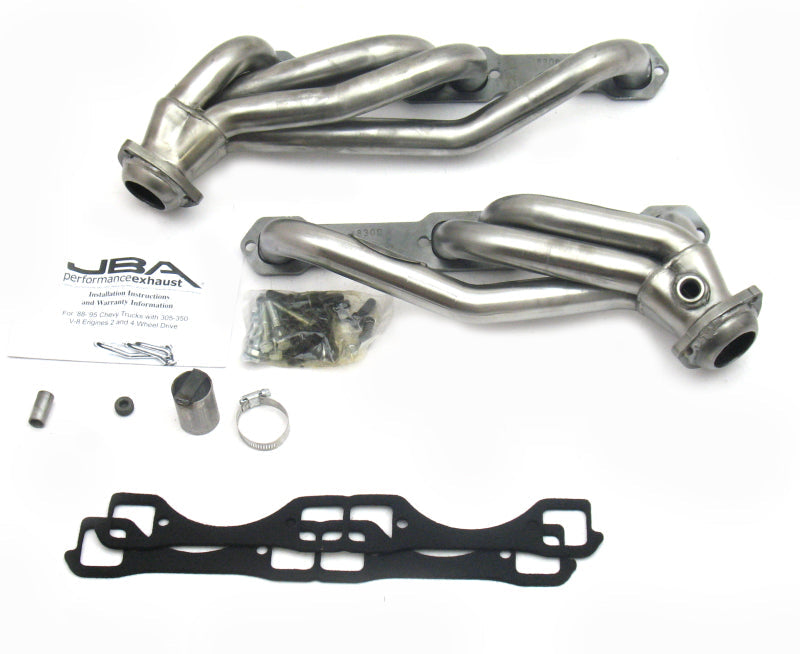 JBA 92-95 Chevrolet Blazer 5.0L/5.7L w/o A.I.R. 1-1/2in Primary Raw 409SS Cat4Ward Header JBA Headers & Manifolds AXOPROS