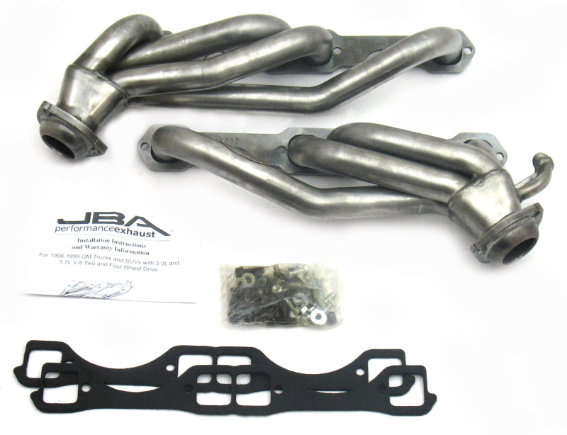 JBA 96-00 GM Truck 5.0L/5.7L SBC w/o A.I.R. 1-1/2in Primary Raw 409SS Cat4Ward Header JBA Headers & Manifolds AXOPROS
