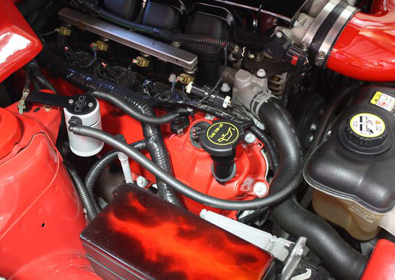 J&L 05-10 Ford Mustang GT/Bullitt/Saleen Passenger Side Oil Separator 3.0 - Clear Anodized J&L Oil Separators AXOPROS