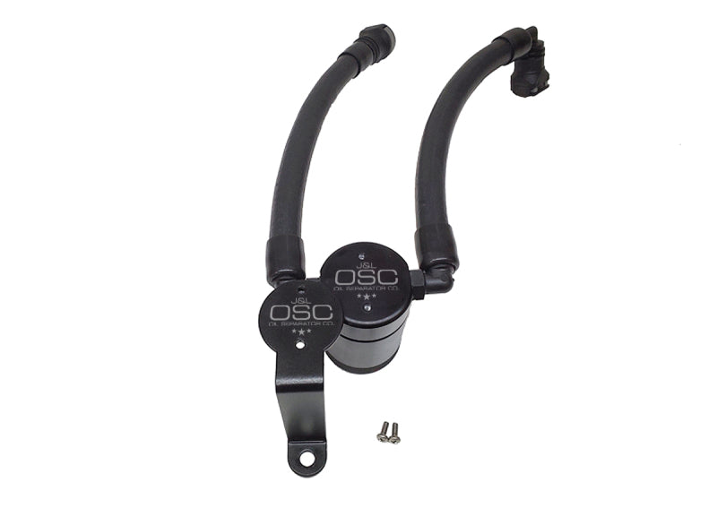 J&L 07-14 Ford Mustang GT500 Oil Separator 3.0 Passenger Side (Remote Mount) - Black Anodized J&L Oil Separators AXOPROS
