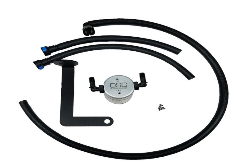 J&L 10-15 Chevrolet Camaro LS3 6.2L Passenger Side Oil Separator 3.0 - Clear Anodized J&L Oil Separators AXOPROS