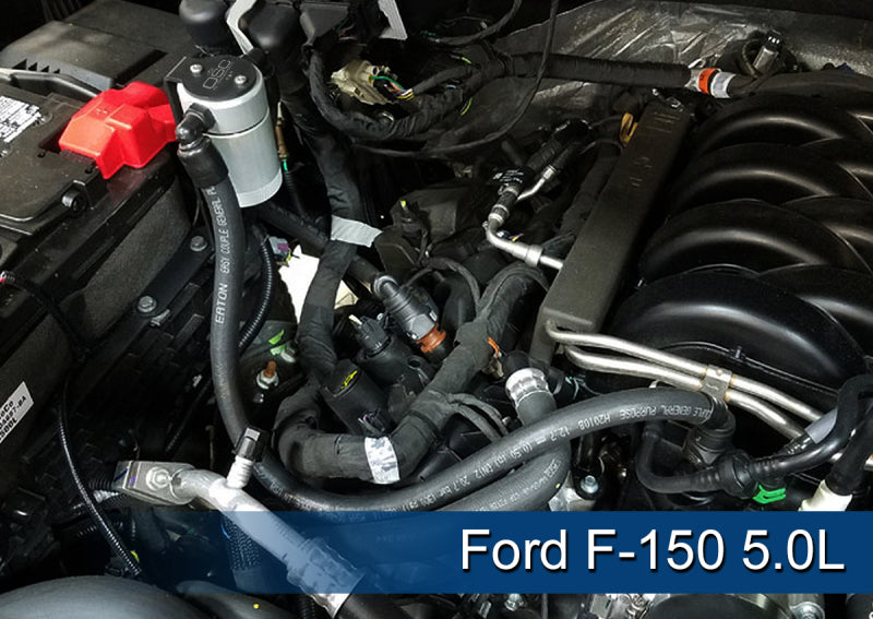 J&L 2011-2025 Ford F-150 2.7L/3.5L/5.0L Passenger Side Oil Separator 3.0 - Clear Anodized J&L Oil Separators AXOPROS