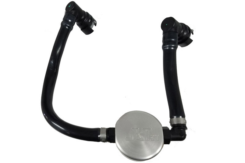 J&L 2018-2023 Ford Mustang GT Passenger Side Oil Separator 3.0 - Clear Anodized J&L Oil Separators AXOPROS