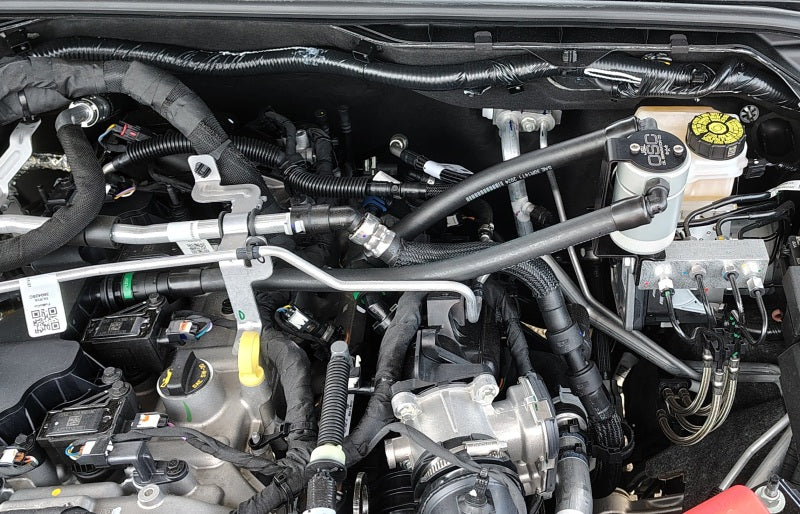 J&L 2025 Ford Bronco 2.3L/ 23-25 Ford Ranger 2.3L Separator 3.0 PCV Side - Clear Anodized J&L Oil Separators AXOPROS