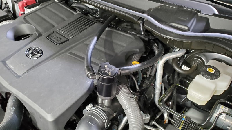 J&L 22-25 Toyota Tundra, 23-25 Sequoia 3.5L Turbo Oil Separator 3.0 Driver Side - Black Anodized J&L Oil Separators AXOPROS