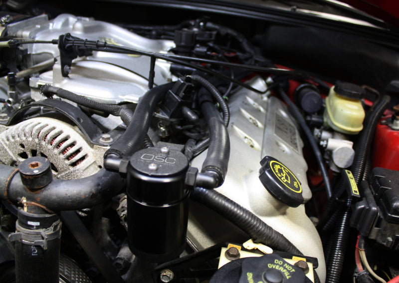 J&L 99-04 Ford Mustang SVT Cobra Driver Side Oil Separator 3.0 - Black Anodized J&L Oil Separators AXOPROS