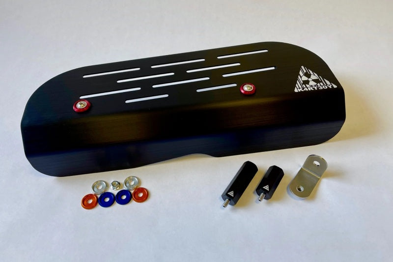 Kartboy 02-14 Subaru WRX/04-21 Subaru WRX STi/EJ Models Alternator Cover - Black Anodized Kartboy Engine Covers AXOPROS