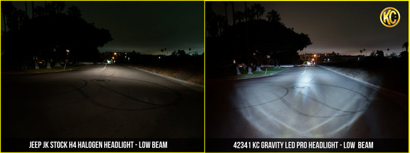 KC HiLiTES 07-18 Jeep JK (Not for Rubicon/Sahara) 7in. Gravity LED Pro DOT Headlight (Pair Pack Sys) KC HiLiTES Headlights AXOPROS