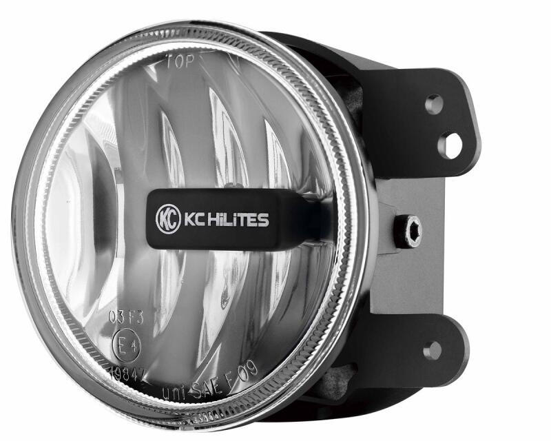 KC HiLiTES 10-18 Jeep JK 4in. Gravity G4 LED Light 10w SAE/ECE Clear Fog Beam (Single) KC HiLiTES Fog Lights AXOPROS