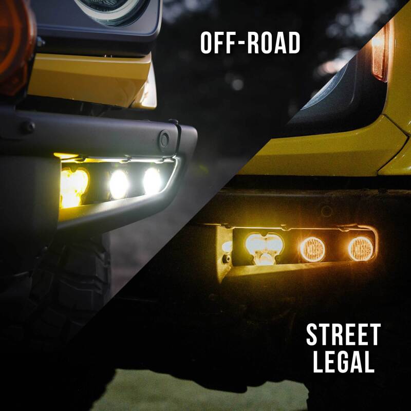 KC HiLiTES 2021+ Ford Bronco FLEX ERA 3 Dual Mode SAE Fog Light Pocket Kit KC HiLiTES Light Bars & Cubes AXOPROS