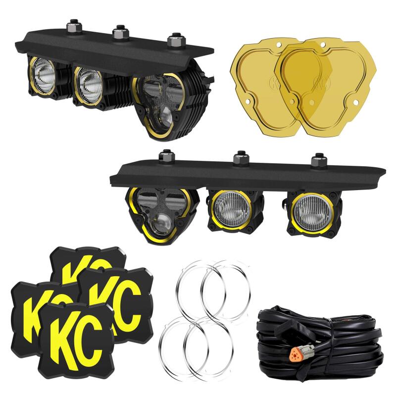 KC HiLiTES 2021+ Ford Bronco FLEX ERA 3 Dual Mode SAE Fog Light Pocket Kit KC HiLiTES Light Bars & Cubes AXOPROS