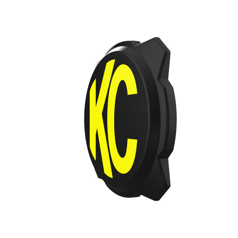 KC HiLiTES 6in. Hard Cover for Gravity Pro6 LED Lights (Single) - Black w/Yellow KC Logo KC HiLiTES Light Covers and Guards AXOPROS