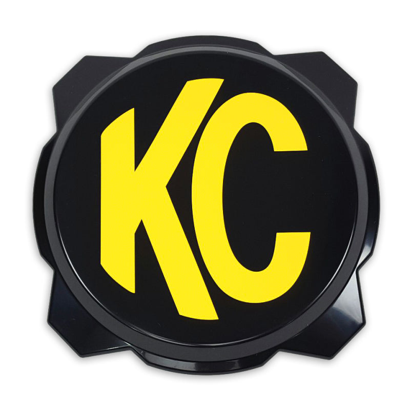 KC HiLiTES 6in. Hard Cover for Gravity Pro6 LED Lights (Single) - Black w/Yellow KC Logo KC HiLiTES Light Covers and Guards AXOPROS