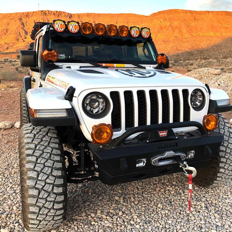 KC HiLiTES 6in. Light Shield for SlimLite LED - Amber KC HiLiTES Light Covers and Guards AXOPROS