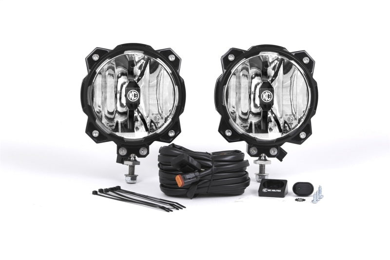 KC HiLiTES 6in. Pro6 Gravity LED Light 20w Single Mount SAE/ECE Driving Beam (Pair Pack System) KC HiLiTES Light Bars & Cubes AXOPROS