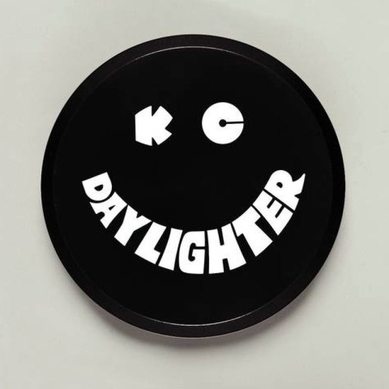 KC HiLiTES 6in. Round Hard Cover for Daylighter/SlimLite/Pro-Sport (Single) - Black w/White Smile KC HiLiTES Light Covers and Guards AXOPROS
