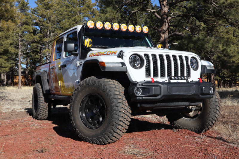 KC HiLiTES 6in. Round Soft Cover (Pair) - Black w/Yellow KC Logo KC HiLiTES Light Covers and Guards AXOPROS