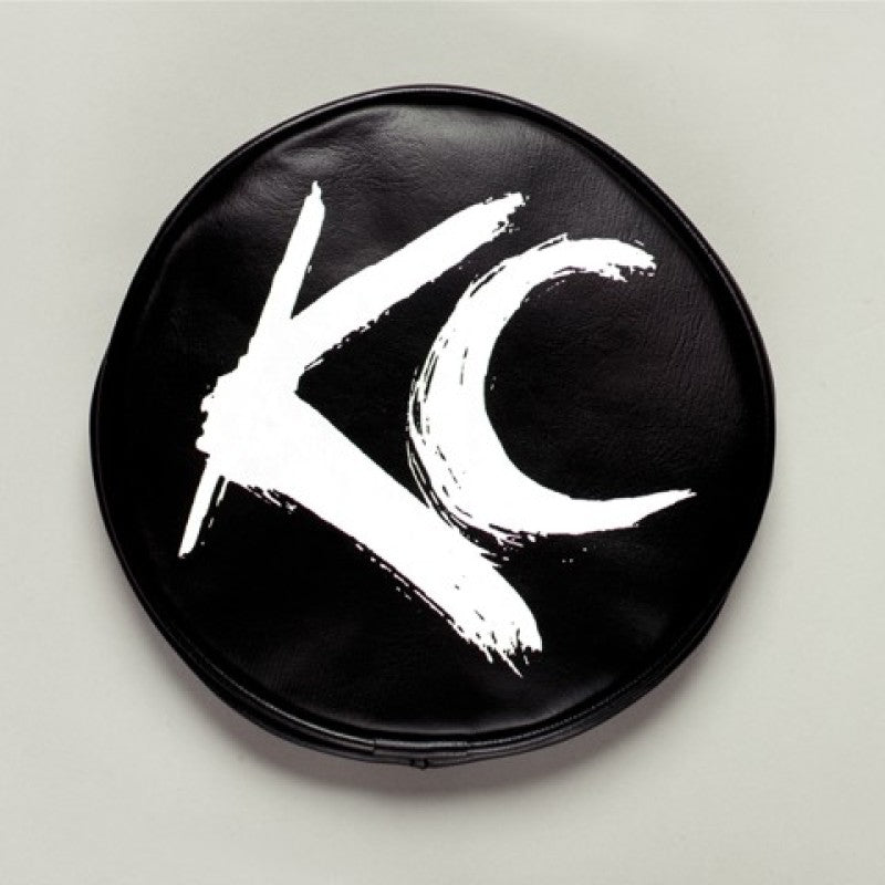 KC HiLiTES 6in. Round Soft Cover (Pair) - Black w/Yellow KC Logo KC HiLiTES Light Covers and Guards AXOPROS