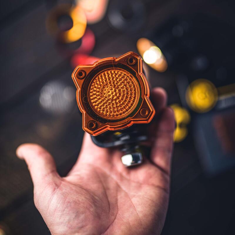 KC HiLiTES FLEX ERA 1 Single Light Shield ONLY (Amber) KC HiLiTES Light Accessories and Wiring AXOPROS
