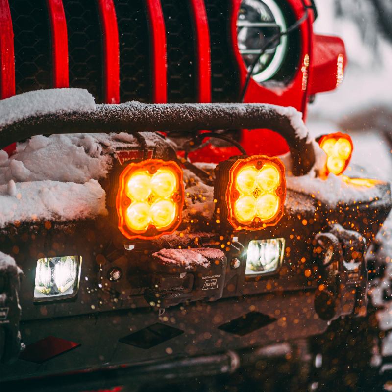 KC HiLiTES FLEX ERA 4 Light Shield Hard Cover (ea) - Amber KC HiLiTES Light Bars & Cubes AXOPROS