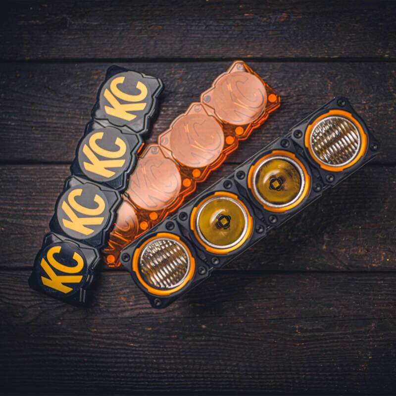 KC HiLiTES FLEX ERA LED Light Bar 10in. Light Shield - Amber (SHIELD ONLY) KC HiLiTES Light Bars & Cubes AXOPROS