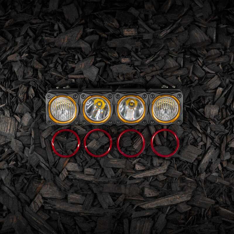 KC HiLiTES FLEX ERA LED Light Bar Bezel Kit for 10in. Segments - Red KC HiLiTES Light Bars & Cubes AXOPROS