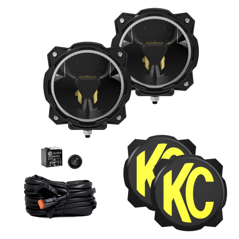KC HiLiTES Gravity Titan LED 6in. - Pair Pack (Spot Beam) KC HiLiTES Light Bars & Cubes AXOPROS