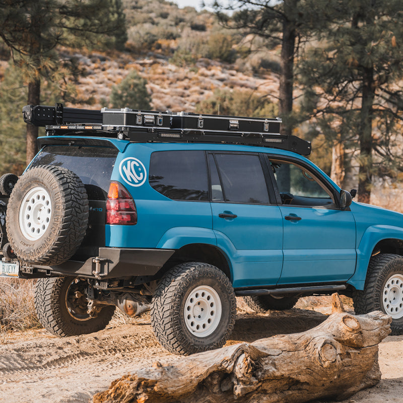 KC HiLiTES Platform One Profile 10in. SideCast Flush Mount Lights (Does Not Include Rack) KC HiLiTES Roof Rack AXOPROS