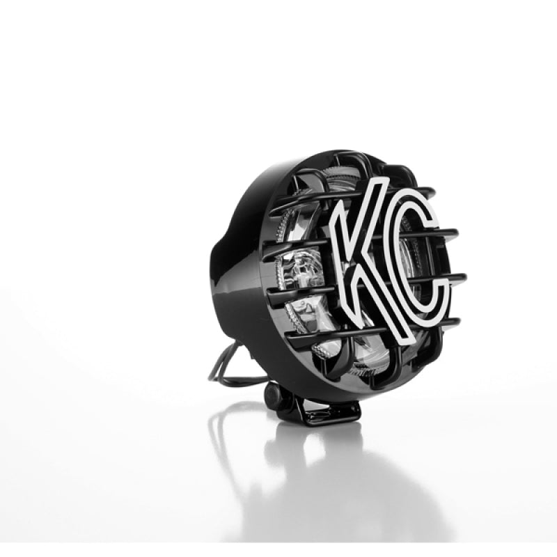 KC HiLiTES Rally 400 4in. Round Halogen Light 55w Spread Beam (Single) - Black KC HiLiTES Light Bars & Cubes AXOPROS