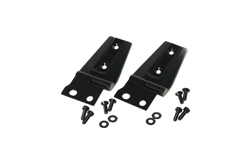 Kentrol 07-18 Jeep Wrangler JK Hood Hinge Pair - Powdercoat Black Kentrol Hoods  AXOPROS
