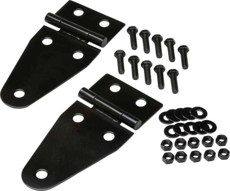 Kentrol 55-95 Jeep CJ/Wrangler YJ Hood Hinge Pair - Powdercoat Black Kentrol Hoods  AXOPROS