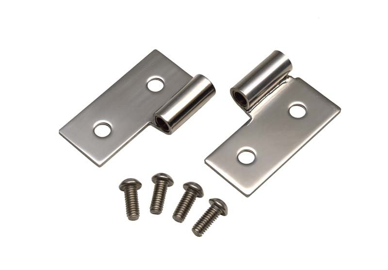 Kentrol 76-06 JEEP CJ Wrangler YJ/TJ Lower Door Hinge Pair - Polished Silver Kentrol Doors AXOPROS