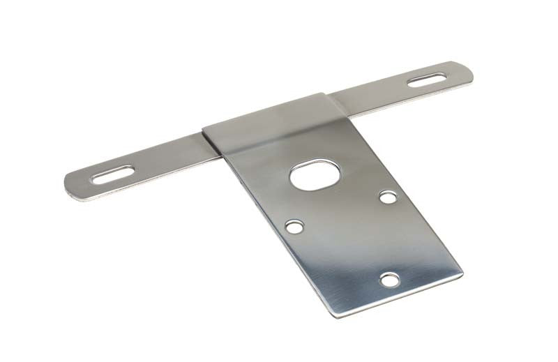 Kentrol 76-86 Jeep CJ License Plate Bracket - Polished Silver Kentrol License Plates AXOPROS