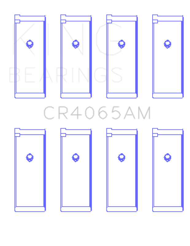 King 91-04 Nissan 146CI/2.4L KA24DE L4/89-97 146CI/2.4L KA24E L4 Rod Bearing Set - Size STD King Engine Bearings Bearings AXOPROS