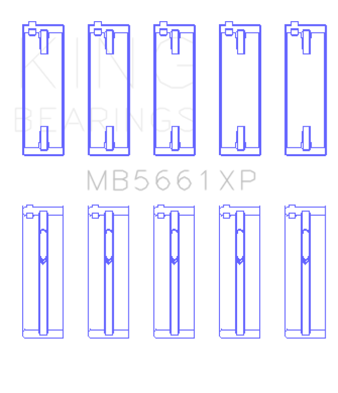King Audi/Volkswagen ADZ/AWT/APK/BHP/BPY/AKS 1.6/1.8/2.0L Crankshaft Main Bearing Set King Engine Bearings Bearings AXOPROS