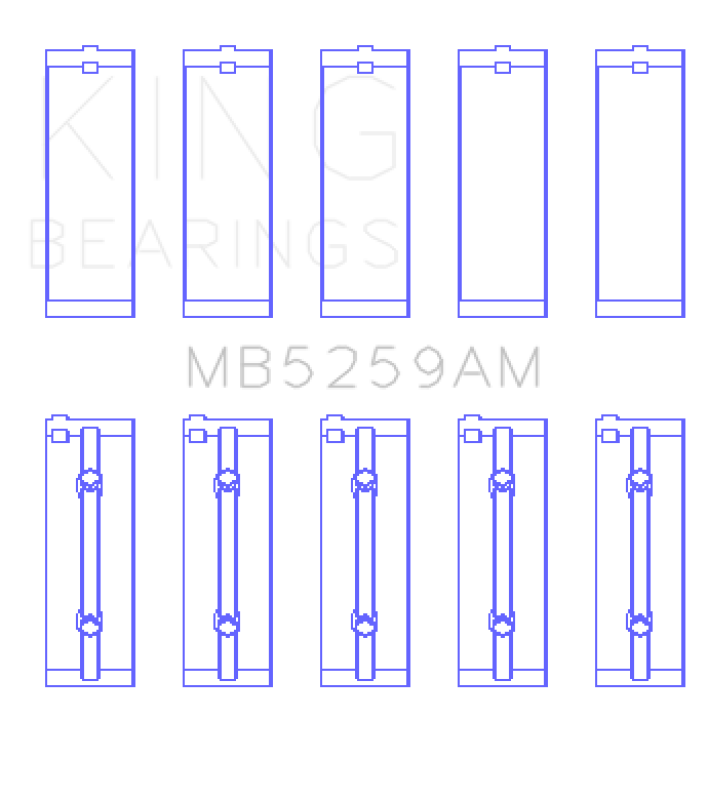 King Acura B18A1/B1/C1/C5 K20A/K24A Main Bearing Set - Size STD King Engine Bearings Bearings AXOPROS
